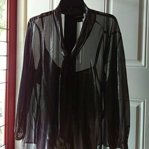 Liz Claiborne sheer black Shirt